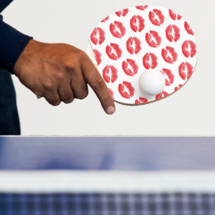 Raquette De Ping Pong Lèvres Rouges, Motif De Lèvres, Rouge Lèvres, Bais