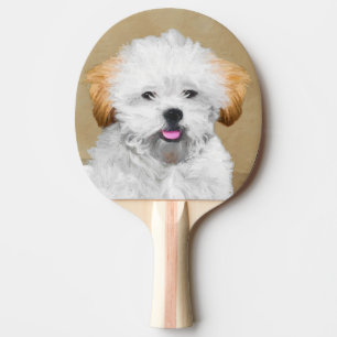 Raquette De Ping Pong Lhasa Apso Puppy Peinture - Cute Original Chien Ar