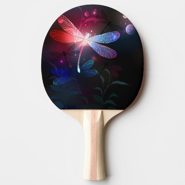 Raquette De Ping Pong libellule rouge brillante (Devant)