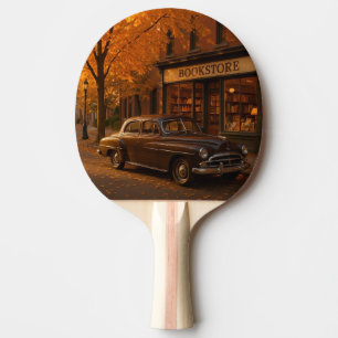 Raquette De Ping Pong Librairie Automne/Automne vintage et voiture
