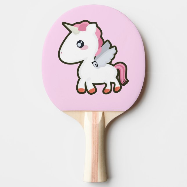 Raquette De Ping Pong Licorne de Kawaii (Devant)