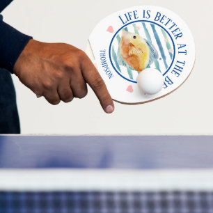 Raquette De Ping Pong Life Better the Beach, poisson tropical
