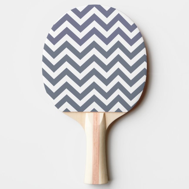 Raquette De Ping Pong Lignes blanches grises chics modernes motif (Dos)