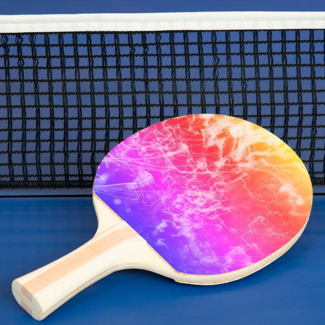 Raquette De Ping Pong Lignes de lumière électrique dégradé abstrait. (Insitu)