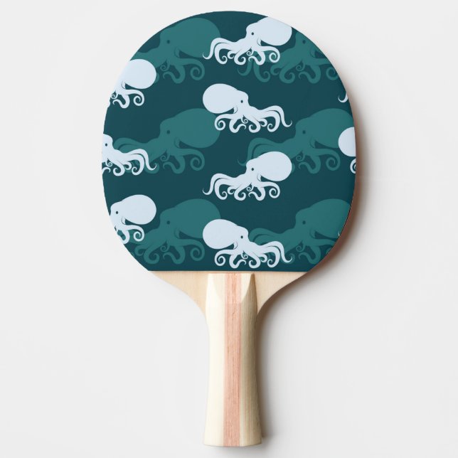 Raquette De Ping Pong Lignes Du Motif Octopus (Devant)