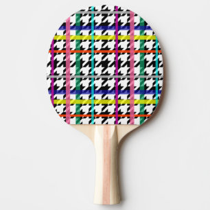 Raquette De Ping Pong Lignes Multicolores Sur La Conception De Houndstoo