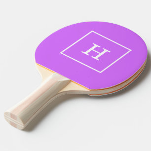 Raquette De Ping Pong Lilac Purple White Framed