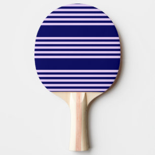 Raquette De Ping Pong Lilac violet et bleu marine cinq bandes motif