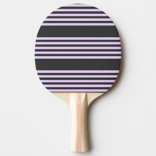 Raquette De Ping Pong Lilac violet et charbon de bois cinq bandes motif