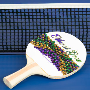 Raquette De Ping Pong L'image emblématique sur le thème de Mardi Gras de
