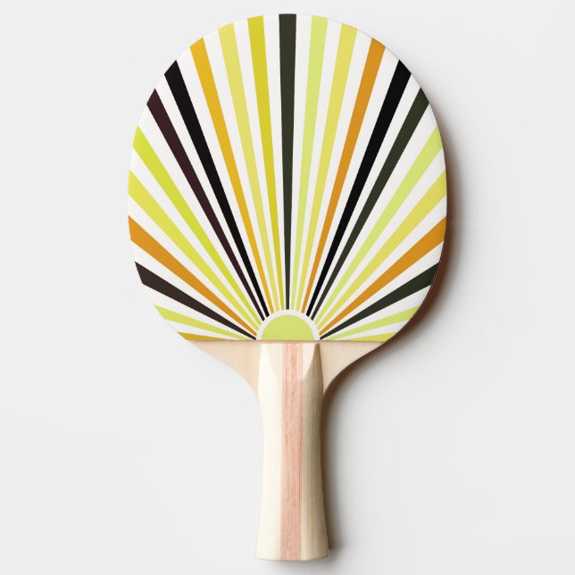 Raquette De Ping Pong Lime Vert rayures orange et noir (Dos)