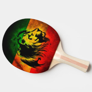 Raquette De Ping Pong Lion de drapeau de rasta de musique de reggae de