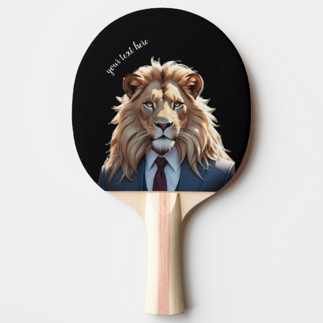 Raquette De Ping Pong lion en costume (Devant)