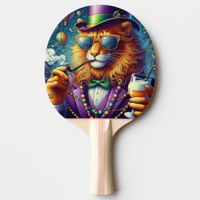 Raquette De Ping Pong Lion/Louisiana Mardi Gras (Devant)