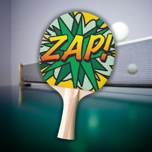 Raquette De Ping Pong Livre de bande dessinée Pop Art ZAP Moderne Modern