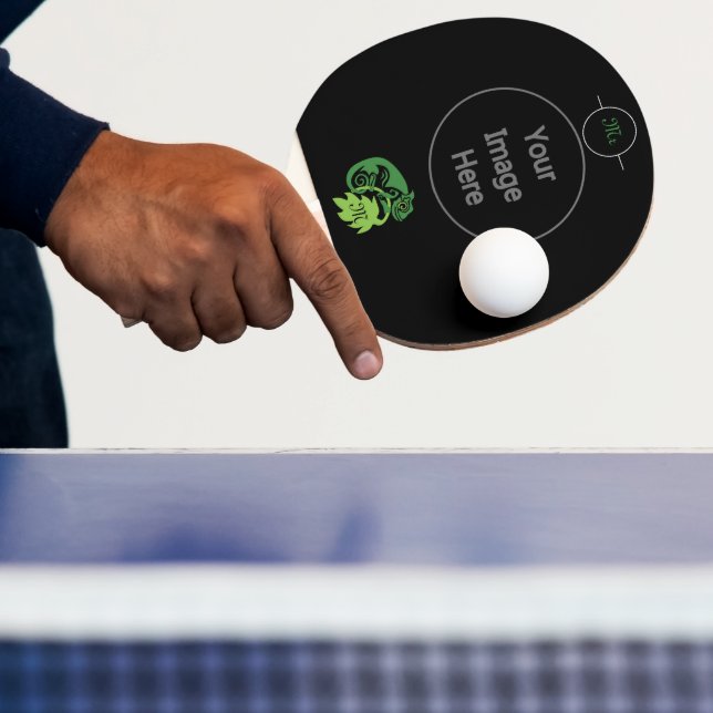 Raquette De Ping Pong Lizard Vert Chameleon Drunk Suspendu (Insitu)
