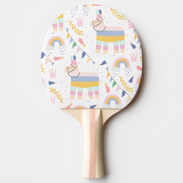Raquette De Ping Pong Llama Fiesta Festive Motif (Devant)