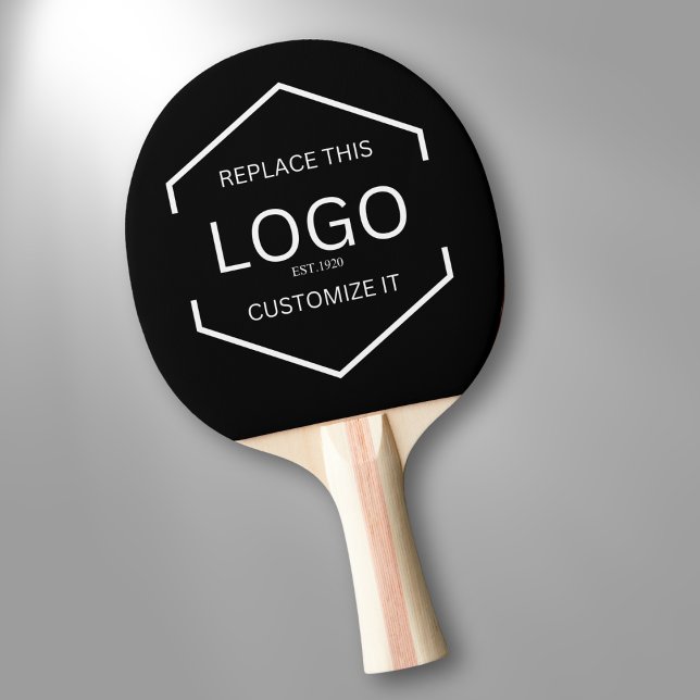 Raquette De Ping Pong Logo Arrière - plan noir promotionnel affaires (Créateur téléchargé)