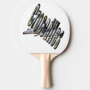 Raquette De Ping Pong Logo Crocodile Et Crocodile,