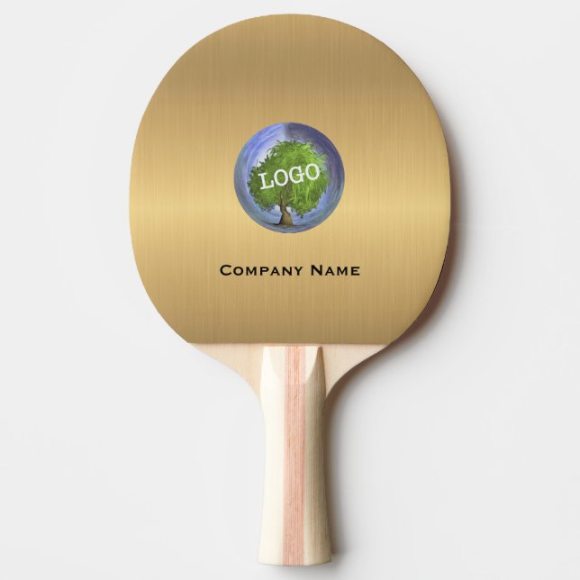 Raquette De Ping Pong Logo d'entreprise Gold (Devant)