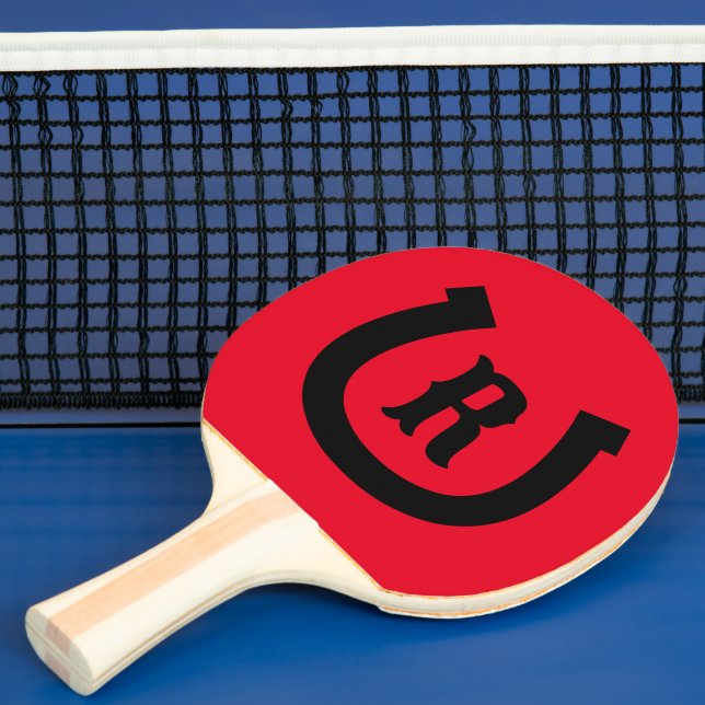 Raquette De Ping Pong Logo Horseshoe paddle ping pong pour ping-pong (Insitu)