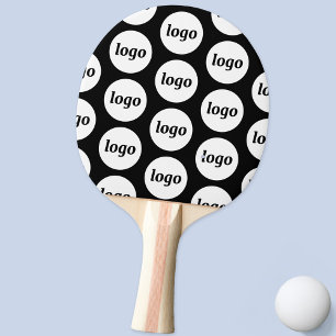 Raquette De Ping Pong Logo Motif commercial Promotionnel Noir