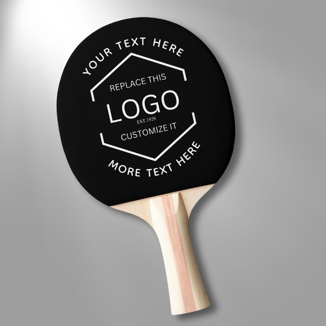 Raquette De Ping Pong Logo Texte noir Arrière - plan promotionnel (Créateur téléchargé)