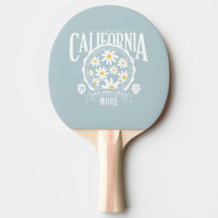 Raquette De Ping Pong Los Angeles California Floral Graphic