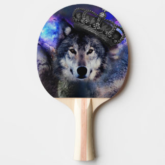 Raquette De Ping Pong Loup d'animal dans la couronne