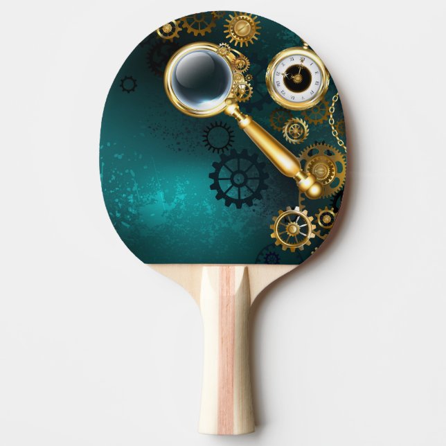 Raquette De Ping Pong Loupe en style Steampunk (Devant)