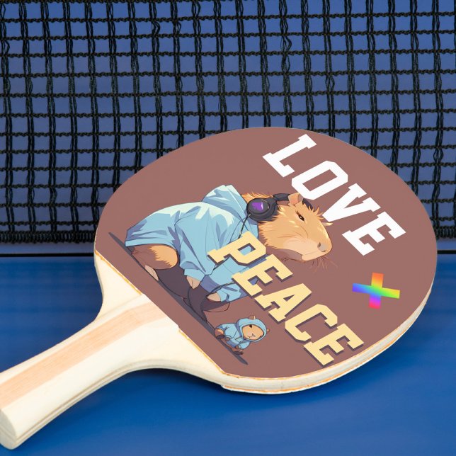Raquette De Ping Pong LOVE × CAPYBARA - Custom (Créateur téléchargé)