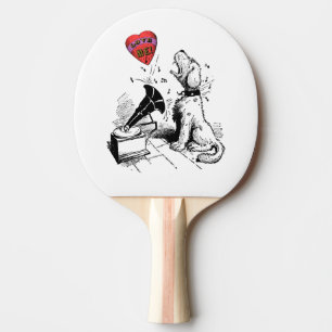 Raquette De Ping Pong Love Me Heart (chien)