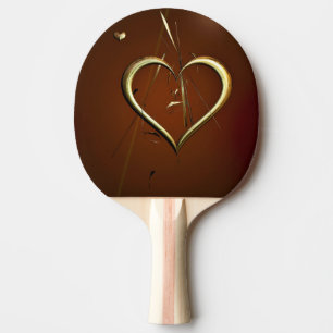Raquette De Ping Pong Love Shards of Gold Ping Pong Paddle