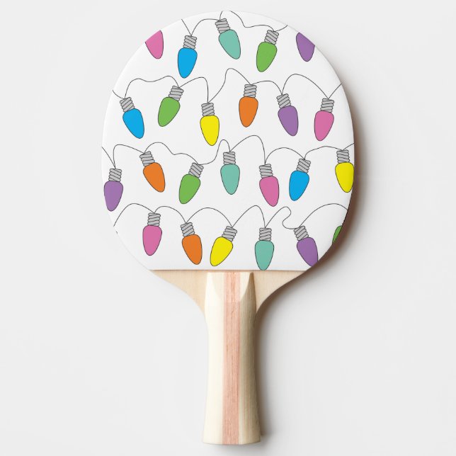 Raquette De Ping Pong Lumières de Noël (Devant)