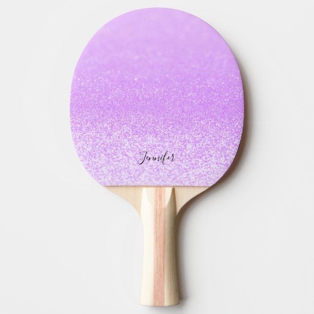 Raquette De Ping Pong Lumières de Parties scintillant violettes personna (Devant)