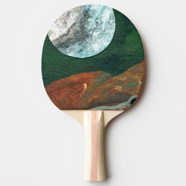Raquette De Ping Pong "Lune Alien #4" Ping Pong Paddle (Devant)