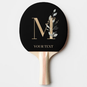 Raquette De Ping Pong M Monogramme Floral Personnalisé