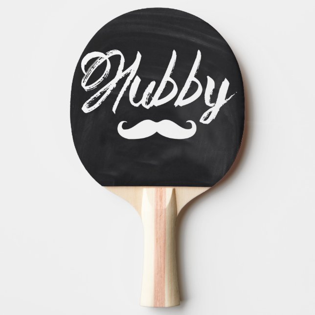Raquette De Ping Pong M. Mustache Groom Huppé Lune de miel (Devant)
