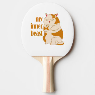 Raquette De Ping Pong Ma bête intérieure fainéante citation de motivatio