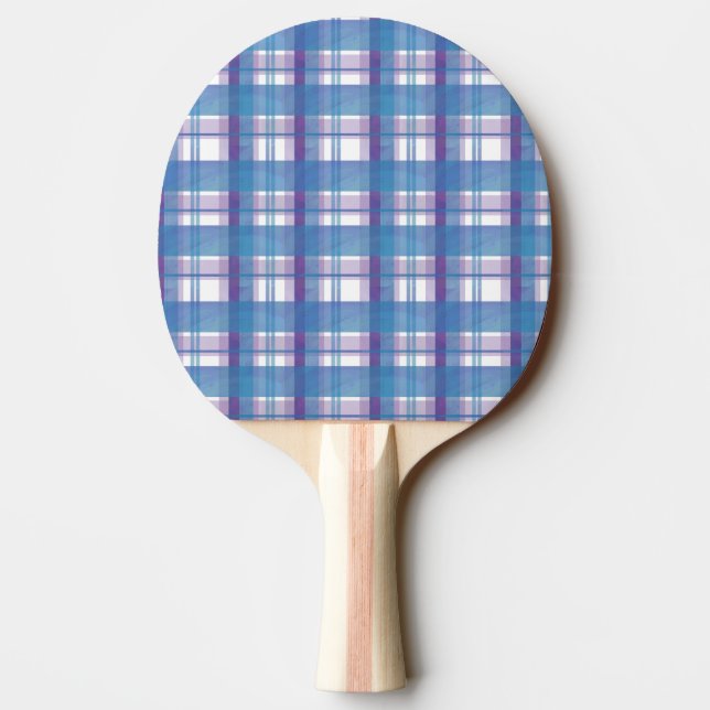 Raquette De Ping Pong Madras Plaid Blue et Purple (Dos)