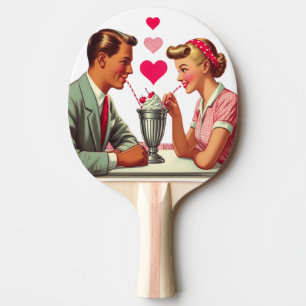 Raquette De Ping Pong Magasin de malt des années 1950 vintage/rétro Vale