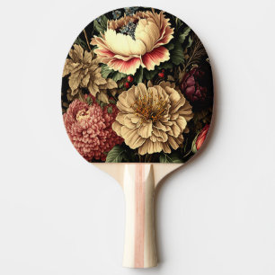 Raquette De Ping Pong Magnifique arrangement floral vintage 