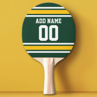 Maillot de Football Sportif Vert Jaune Nom Numéro