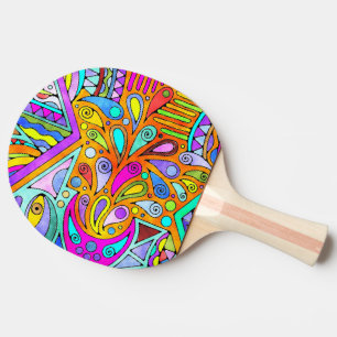 Raquette De Ping Pong Main Tirée Par EDDArt - Blah Blah Blah 1