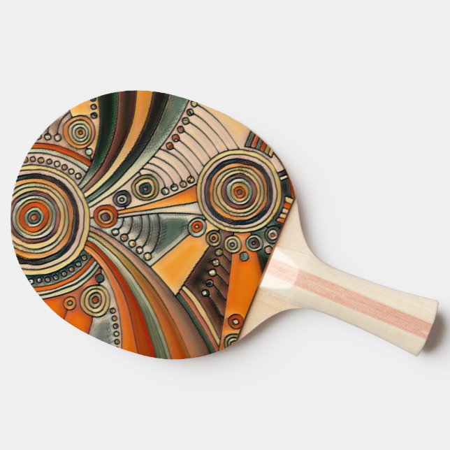 Raquette De Ping Pong Main Tirée Par EDDArt - Thoughts 1 (Côté)