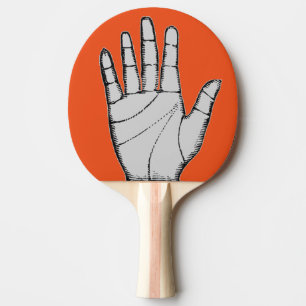 Raquette De Ping Pong Main vintage en métal de Steampunk