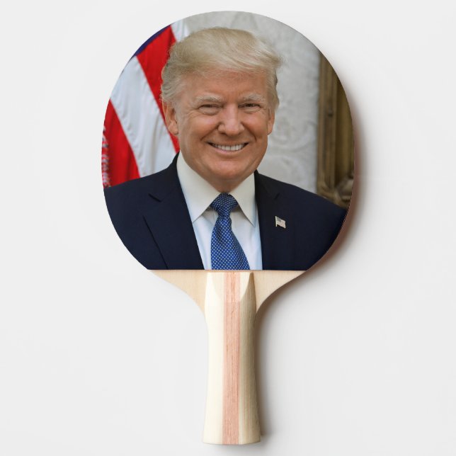 Raquette De Ping Pong Maison Blanche du président américain Donald Trump (Devant)