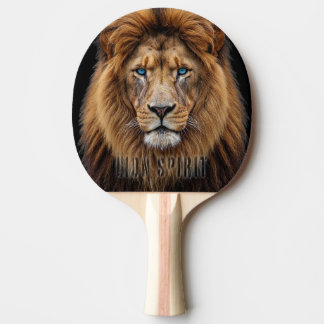 Raquette De Ping Pong Majestic Lion Face with Blue Eyes | Wildlife Anima