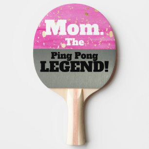 Raquette De Ping Pong Maman La Légende Drôle Smack Talk Pink Silver Jeu 