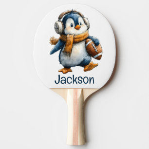 Raquette De Ping Pong Manchot de football d'hiver personnalisé pour enfa